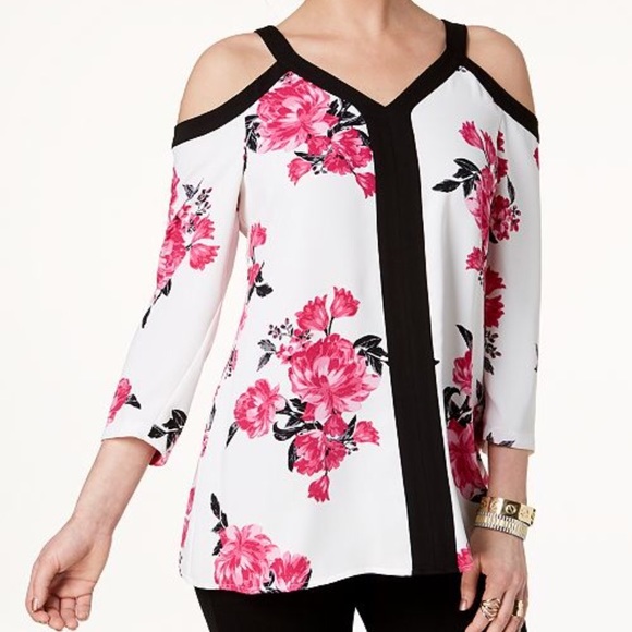 alfani cold shoulder tops